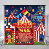 Aperturee - Aperturee Custom Circus Birthday Cartoon Game Night Backdrop